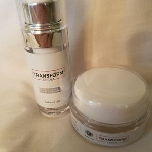 Hydrating eye cream and anti aging serum
